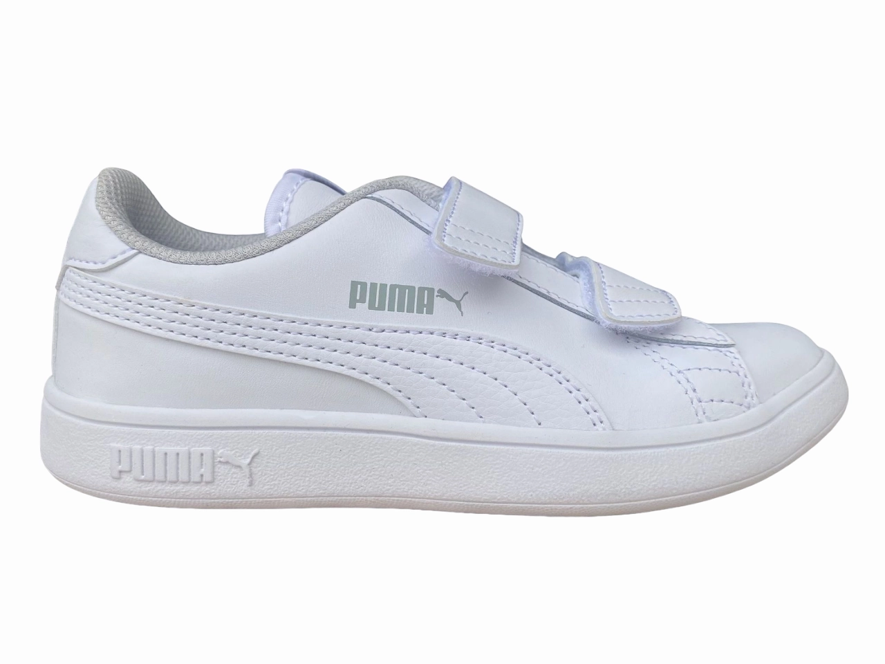 Party Shoes Puma sneakers unisex da bambino con strappo Smash v2 L V Ps 365173 02 bianco