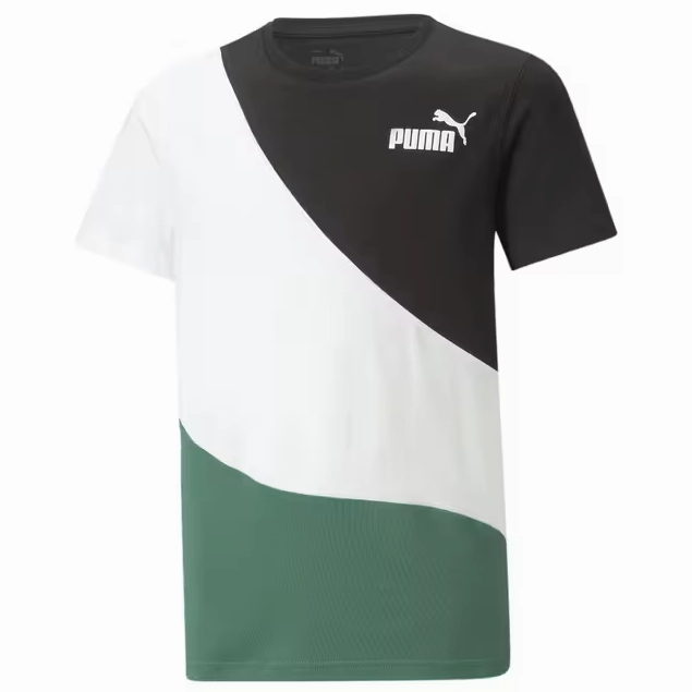 Comfort and Breathable Puma T-shirt da ragazzo manica corta Power Cat Tee B 674231-37 vine