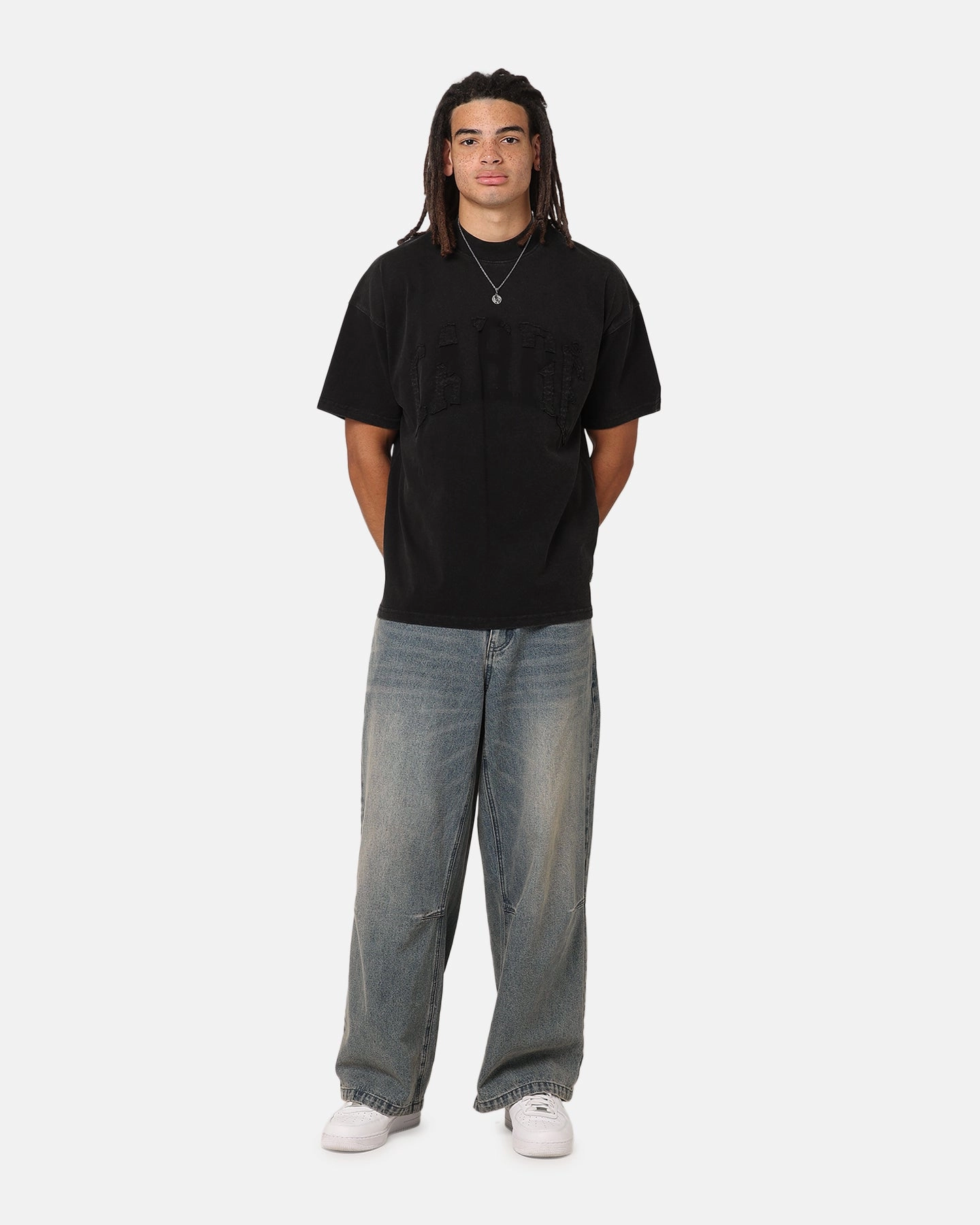 Carre Con-Star Oversized T-Shirt Washed Black ReinforcedShoulderPanels