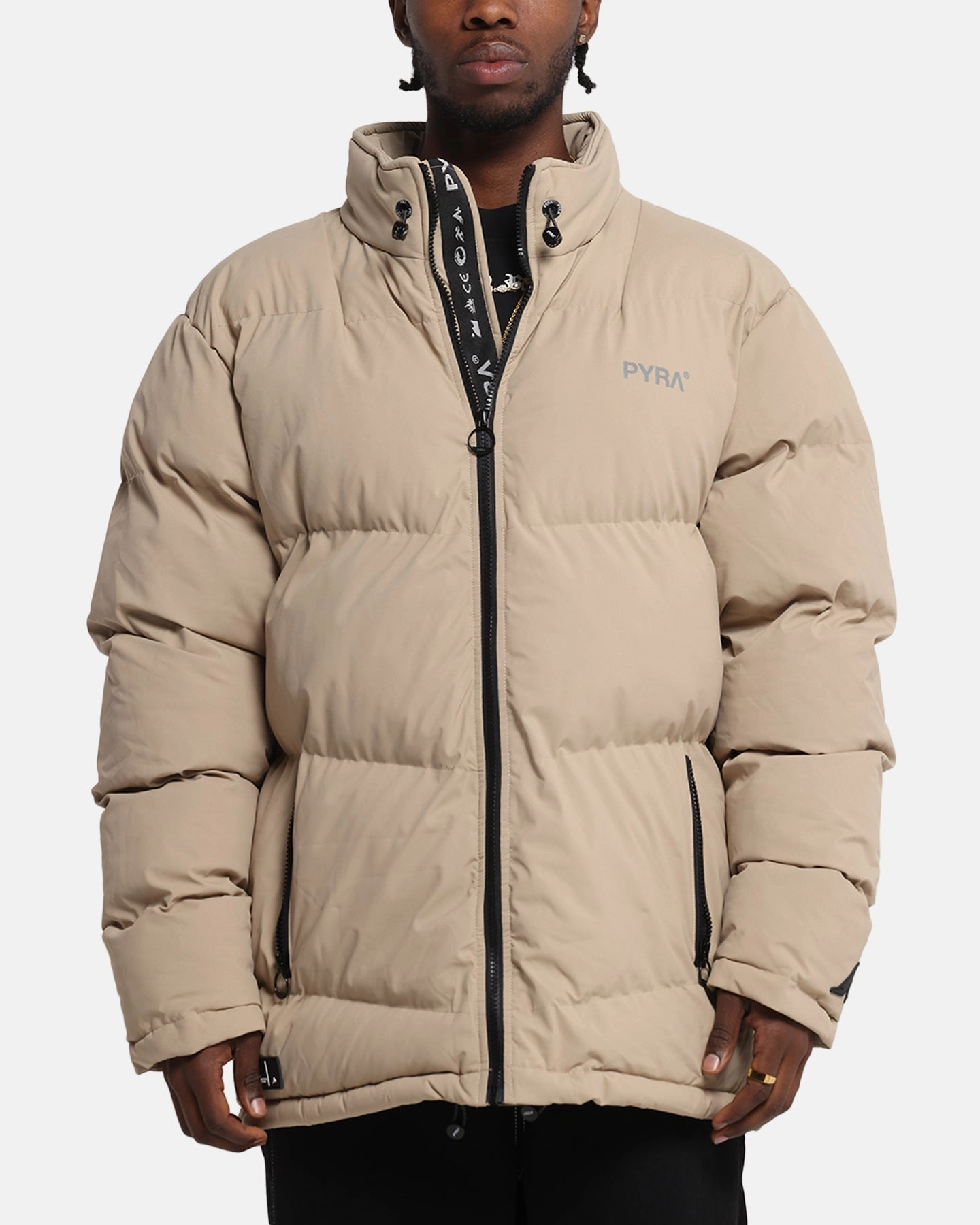 Pyra Padded Puffa Jacket Natural Noise Reducing Zippers
