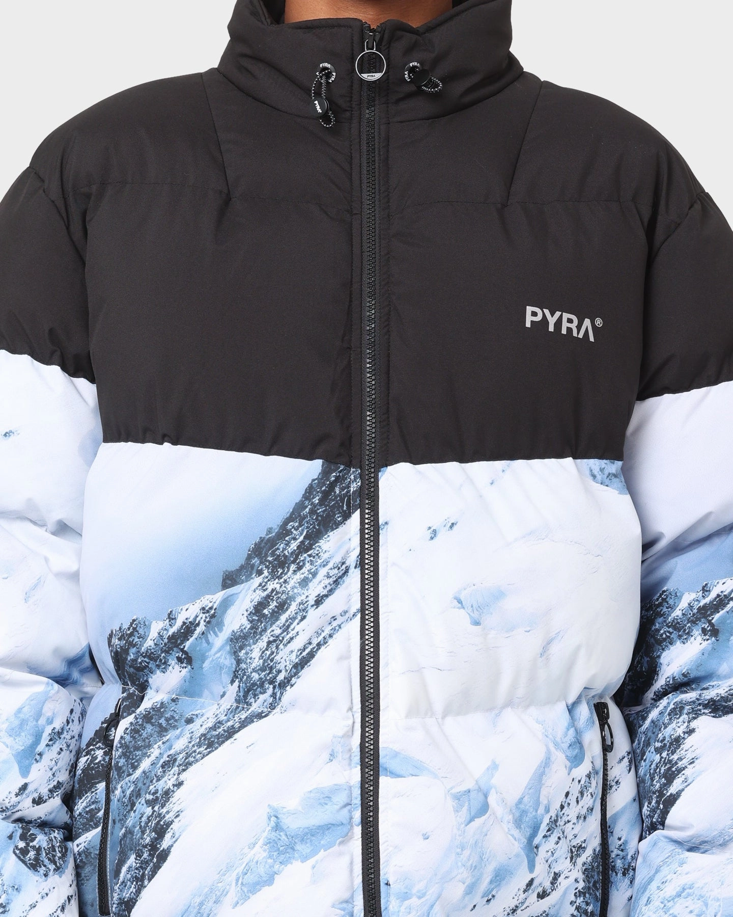 PYRA PYRA X Mark Clinton Puffa Jacket Black Heavy Duty Zipper