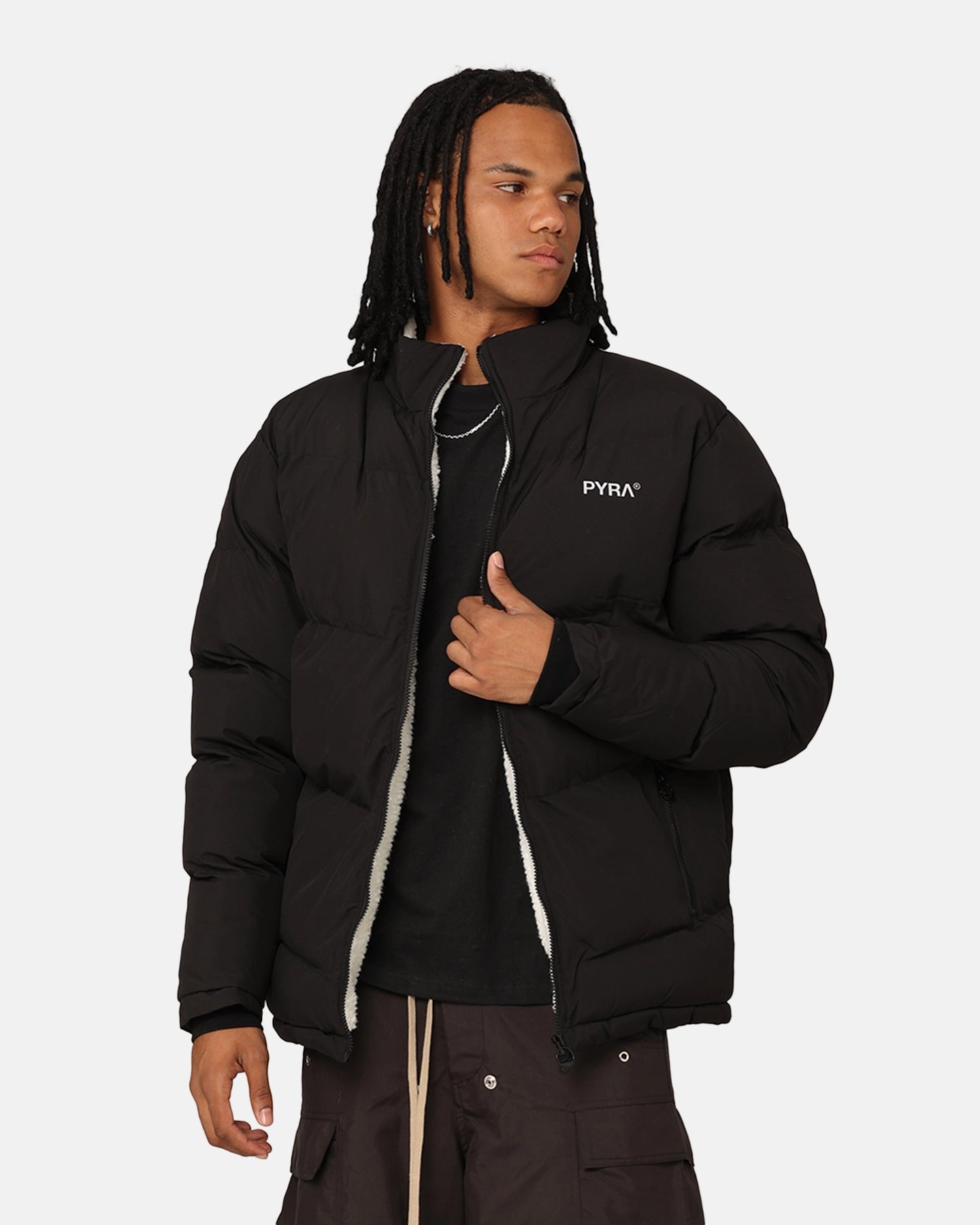 Pyra Sherpa Puffa Jacket Black Fresh Function suitable for anniversaries