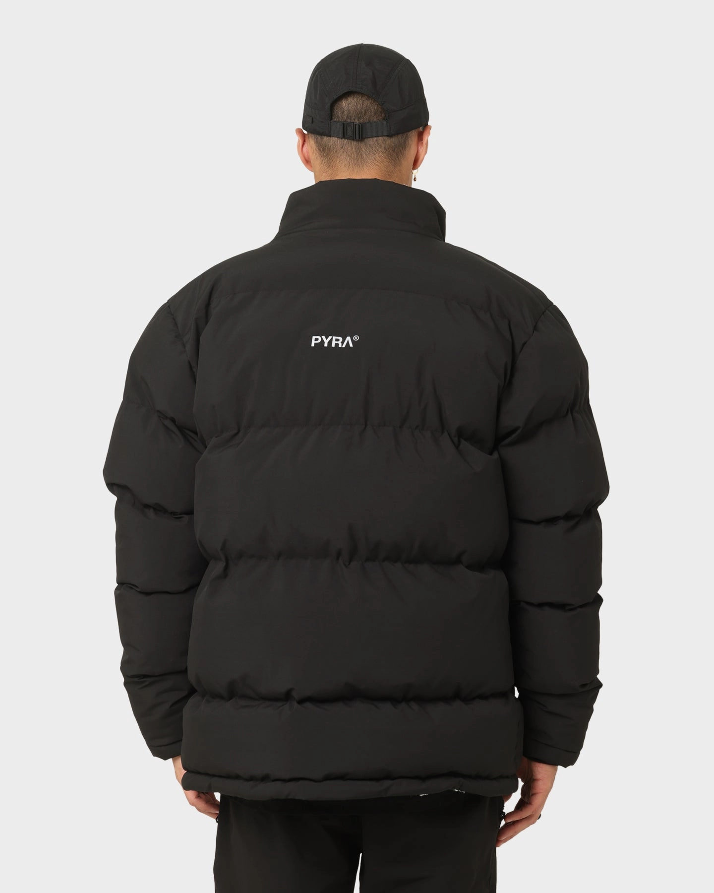 PYRA Sherpa Puffa Jacket Black/White shearling