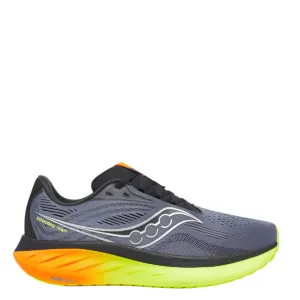 Saucony Men's Ride 18 Running Shoes in Shadow/Vizi - Online Exclusive Quick Dry Technology