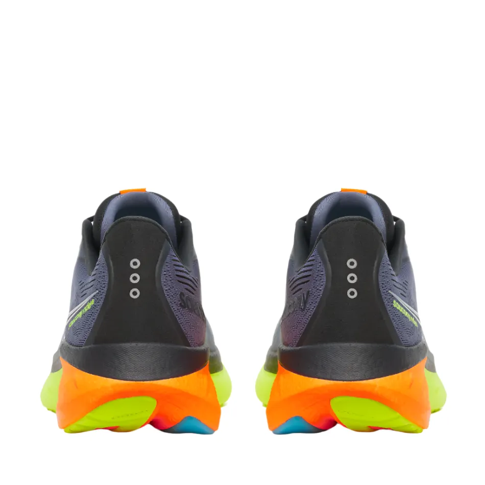 Saucony Men's Ride 18 Running Shoes in Shadow/Vizi - Online Exclusive Neutral Tone Comfort-Oriented