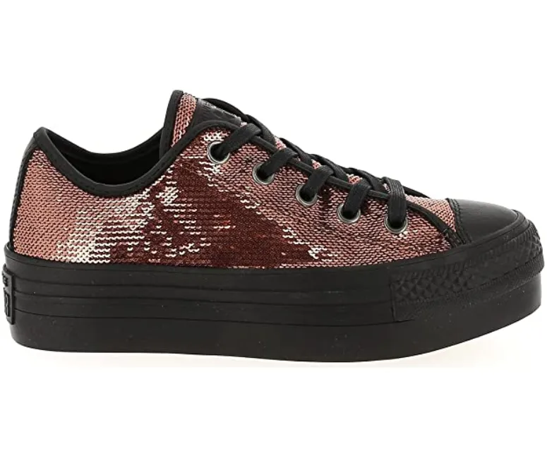 Heel Clasp System polyester shoes Converse scarpa sneakers da donna con zeppa Platform 559041C rame