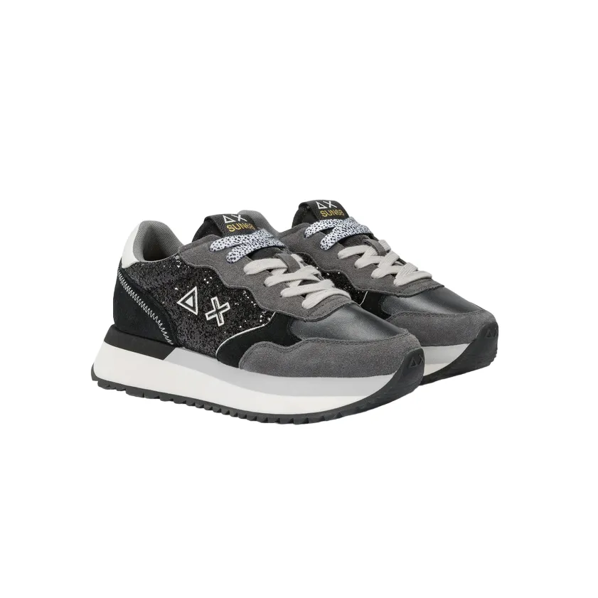 fixed - insole - feature shoes Sun68 scarpa sneakers da donna Big Ally Glitter Z44217 11 nero