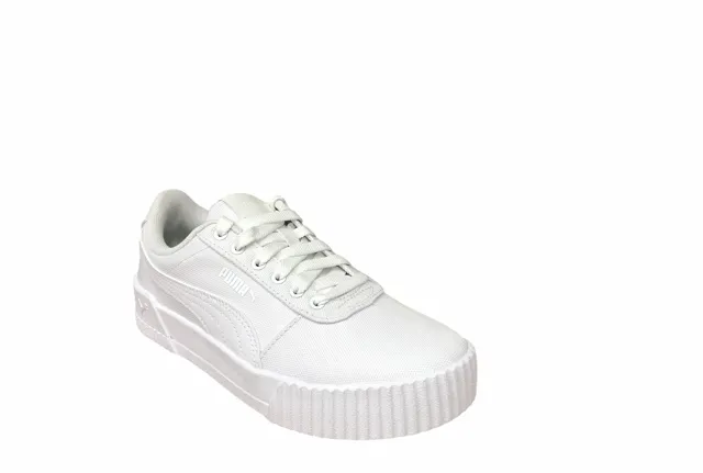 running in a waterfall area shoes Puma scarpa sneakers da donna in canvas Carina CV 368669 08 bianco