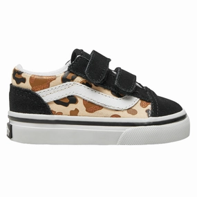 Vans scarpa sneakers da bambina Old Skool V leopardata glitter VN0009RCYS81 nero-marrone footgear for jogging