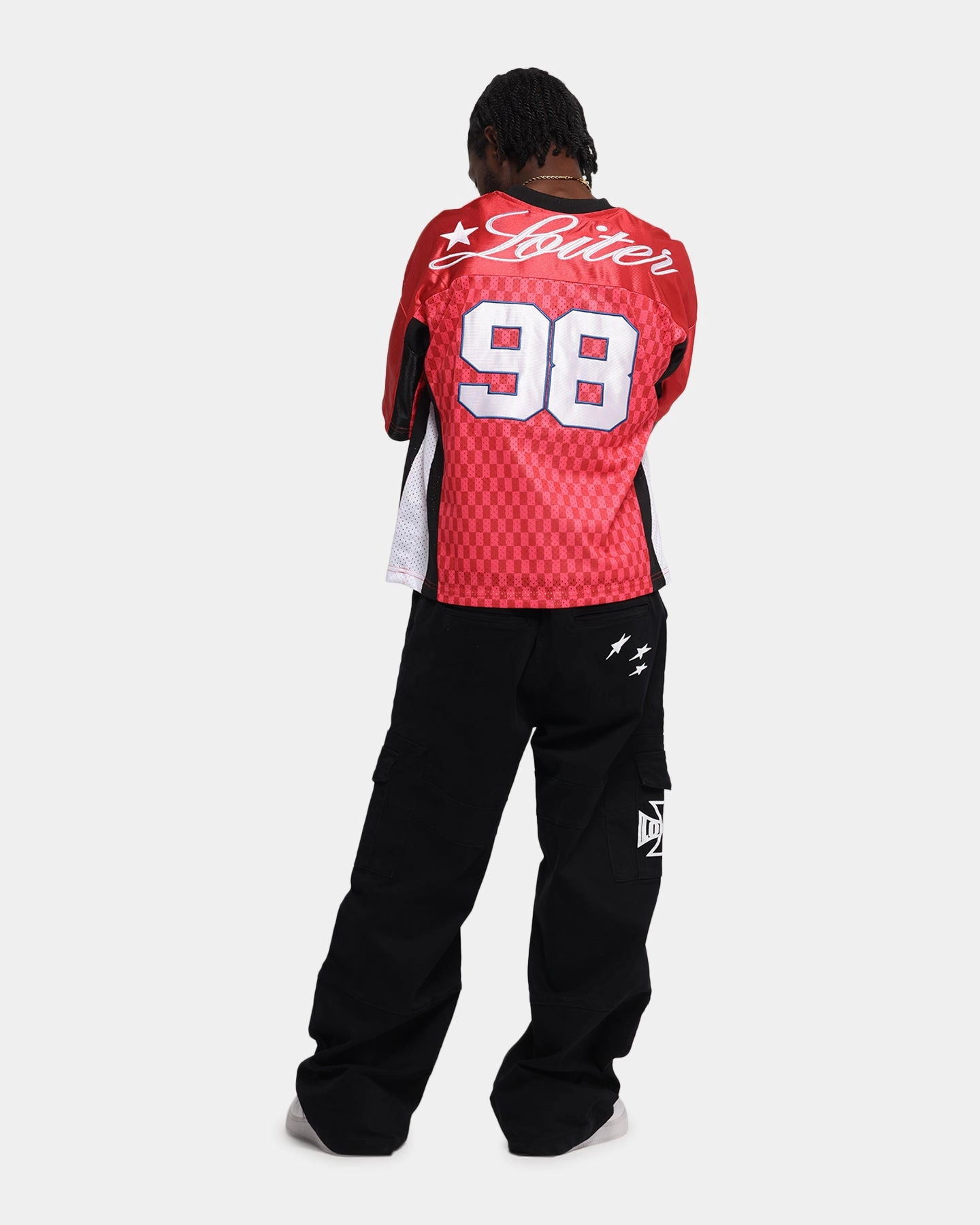 Anti Pill Finish Seamless Side Panels Loiter End Zone Jersey Pink