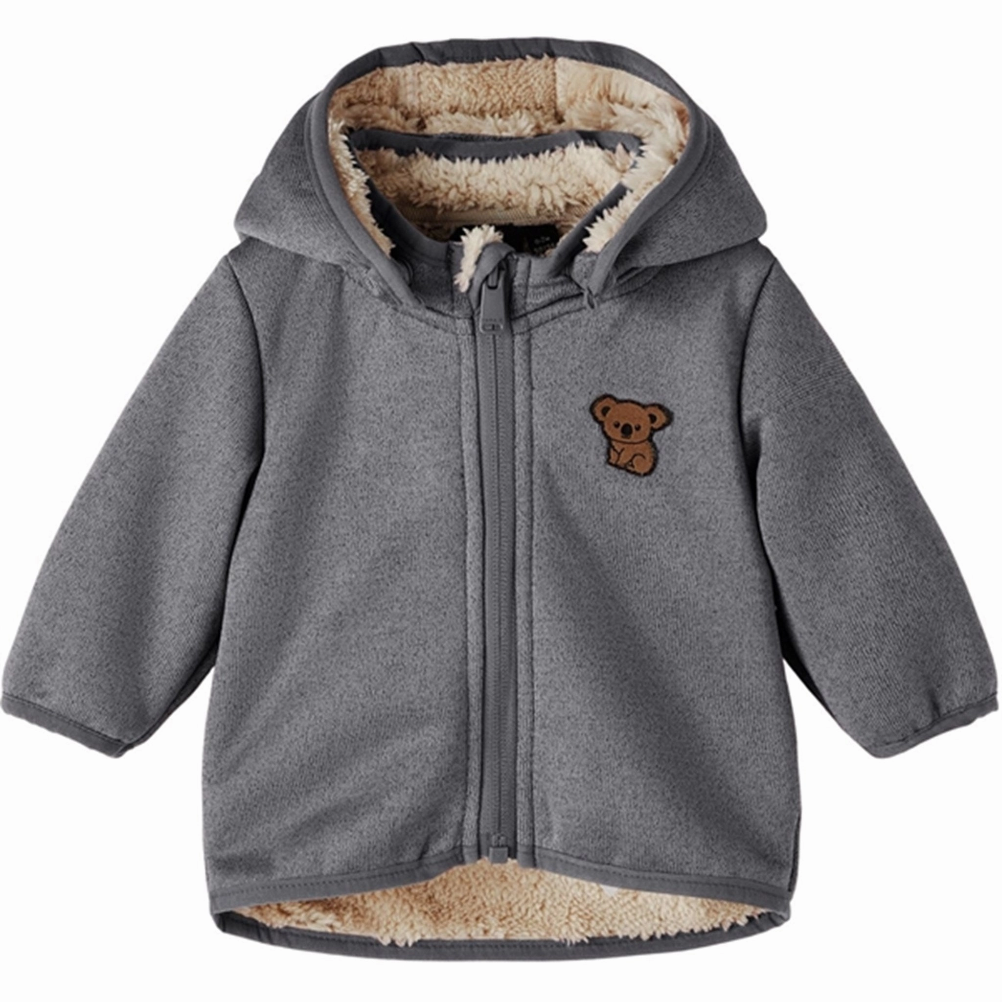 ErgonomicSleeveCut Practical Cold Piece Name it Grey Melange Mada Jacket