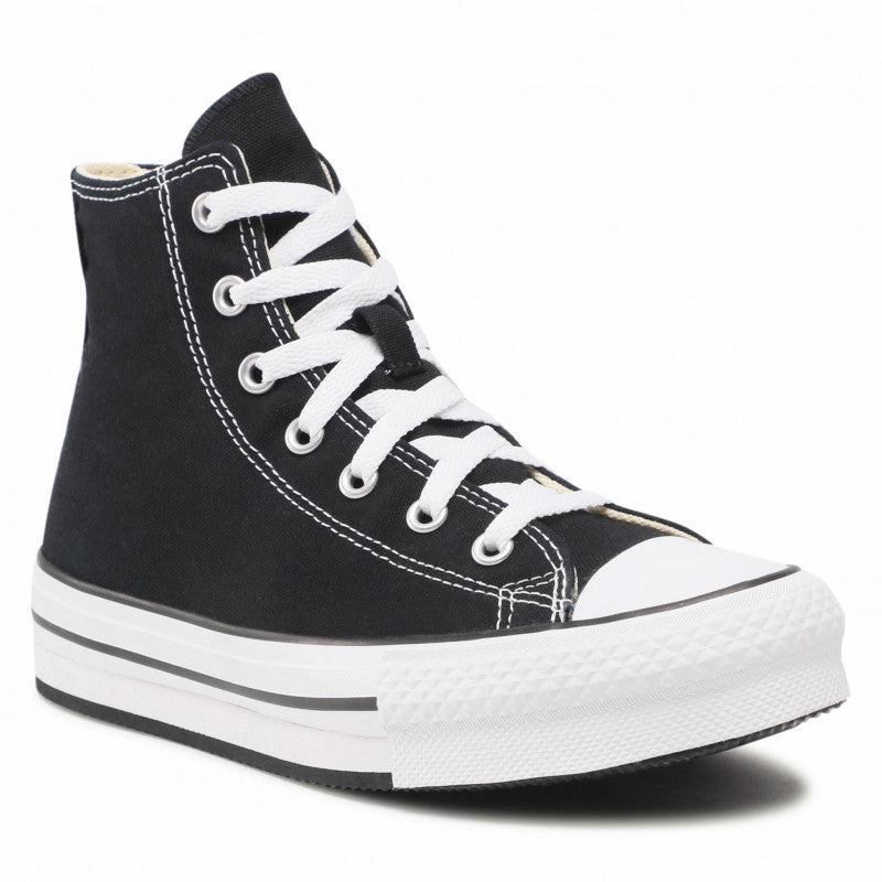 buckle - trimmed - design shoes Converse sneakers alta in tela da ragazza Chuck Taylor All Star Eva Lift Hi 272855C nero-bianco