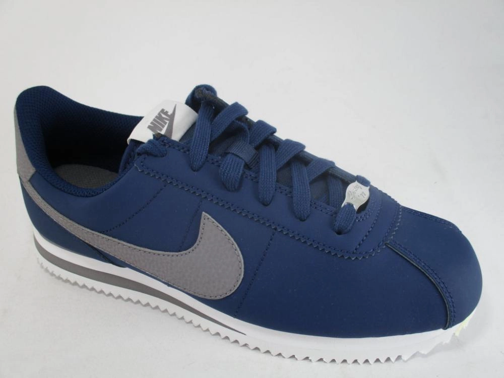 Adaptive Fit Lacing hard - surface running shoes Nike scarpa sneakers da ragazzo Cortez Basic GS 904764 401 blu