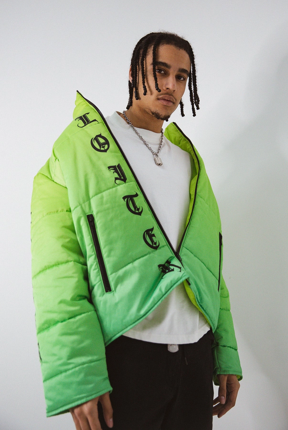 Loiter Eternal Puffer Jacket Neon Green Snow Proof