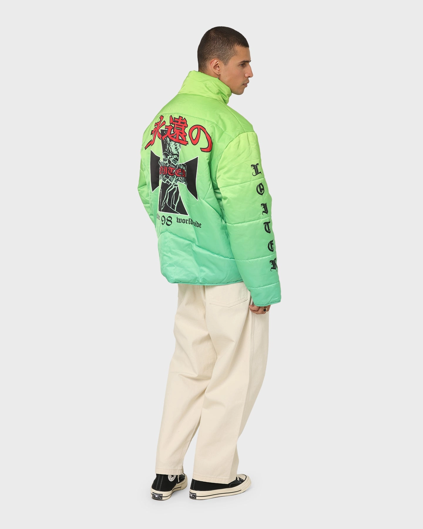 Loiter Eternal Puffer Jacket Neon Green Perseverance