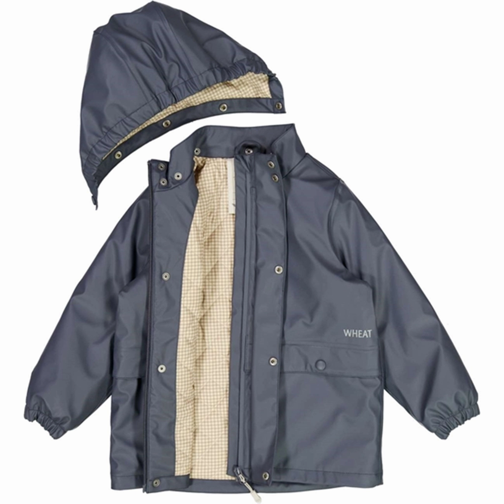 Wheat Rain Coat Ajo Thermo Greyblue Transitional Wear