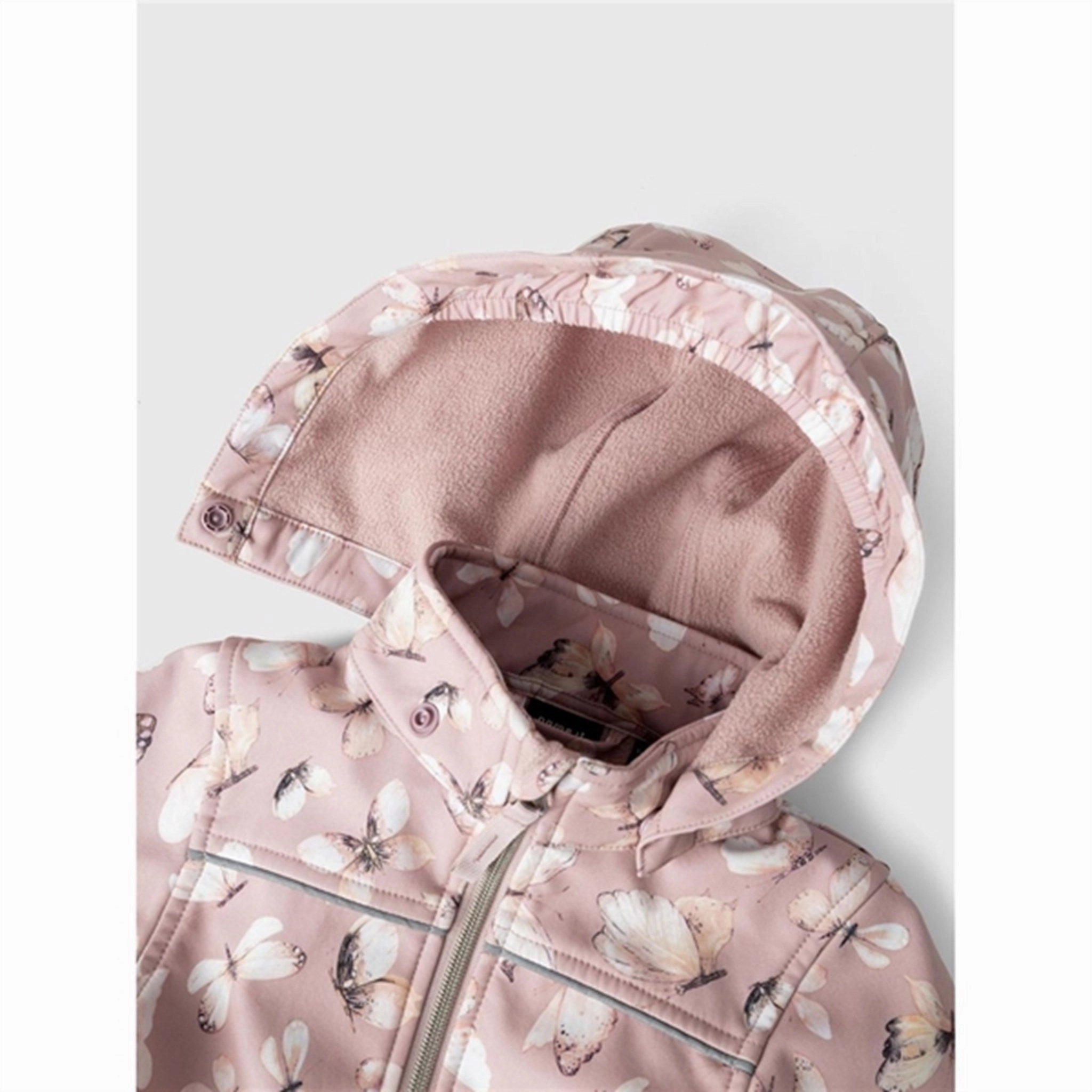 Seamless Stitching Name it Deauville Mauve Alfa08 Softshell Long Jacket Fly