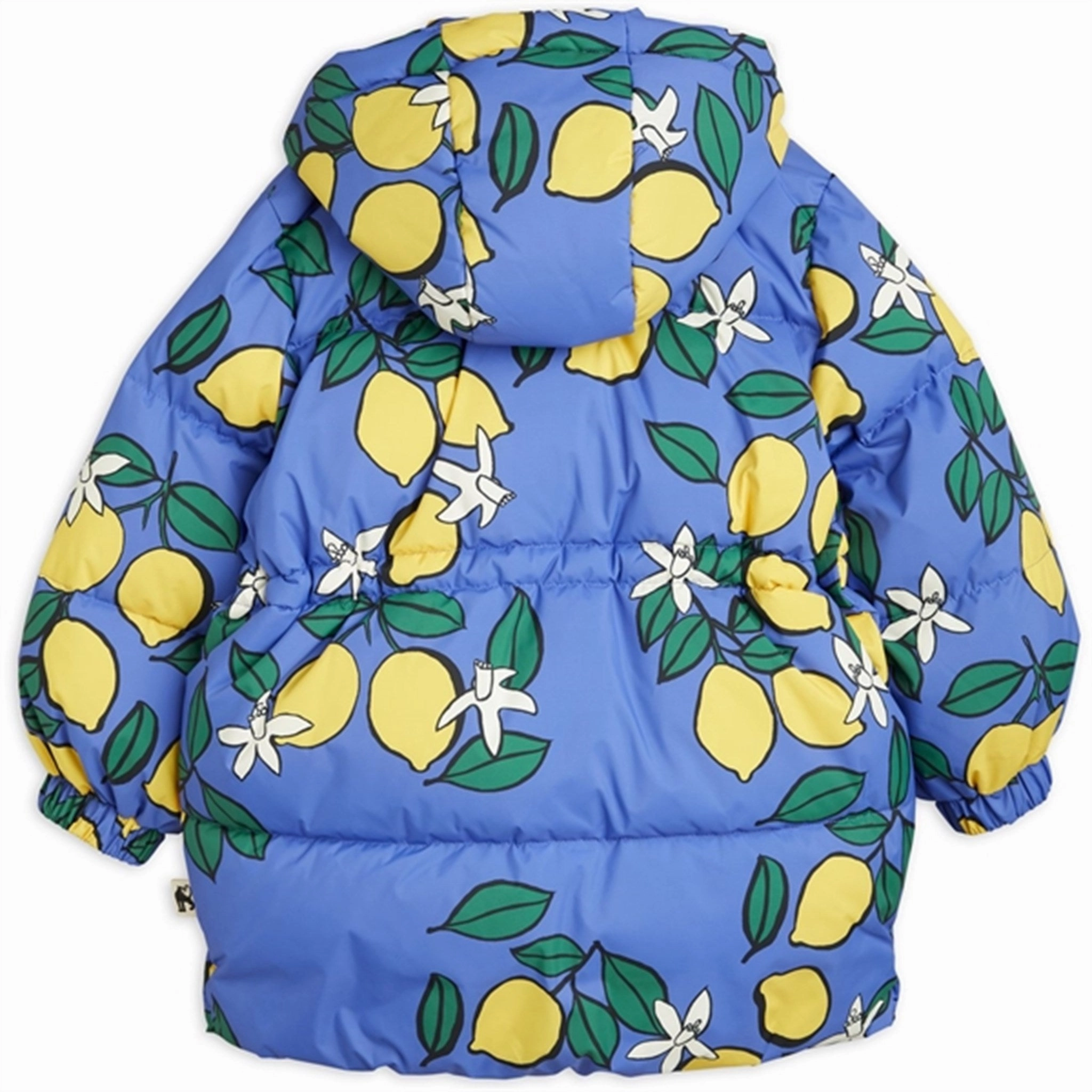 Warmth Without Bulk Compression Fold Design Mini Rodini Lemons Aop Heavy Puffer Jacket Blue
