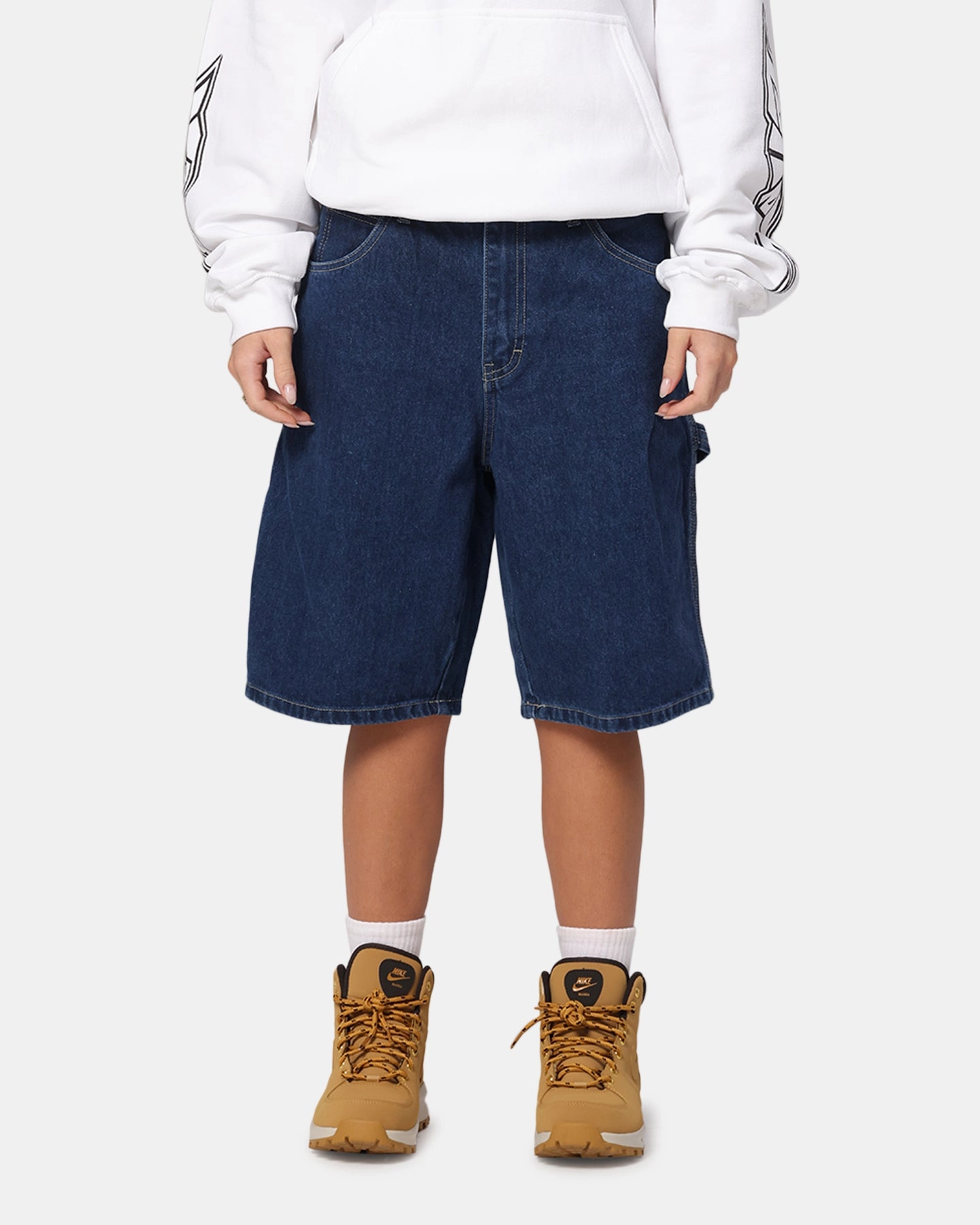 Low Profile Design Dickies Relaxed Fit Carpenter Shorts Stone Washed Indigo