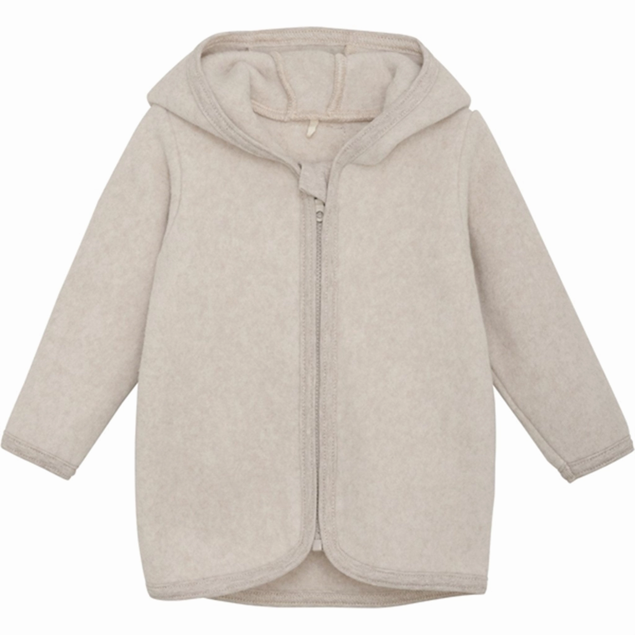 Huttelihut Jacket Ears Cotton Fleece Camel Melange Timeless Piece Practical Design
