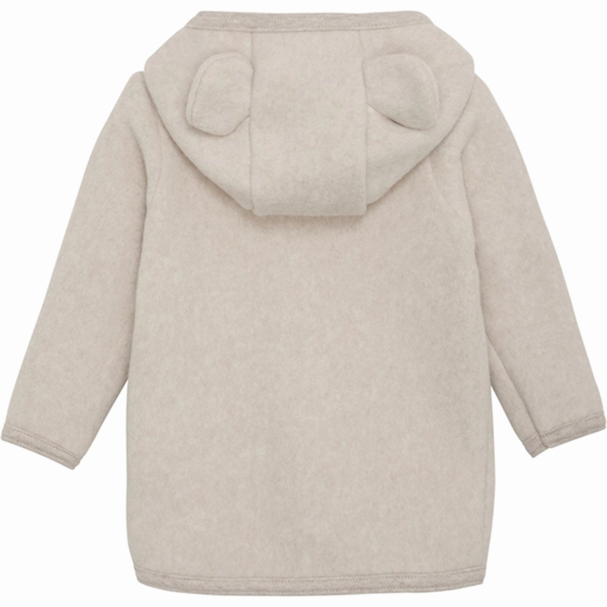 Huttelihut Jacket Ears Cotton Fleece Camel Melange TapedSeamConstruction Stretchable Material