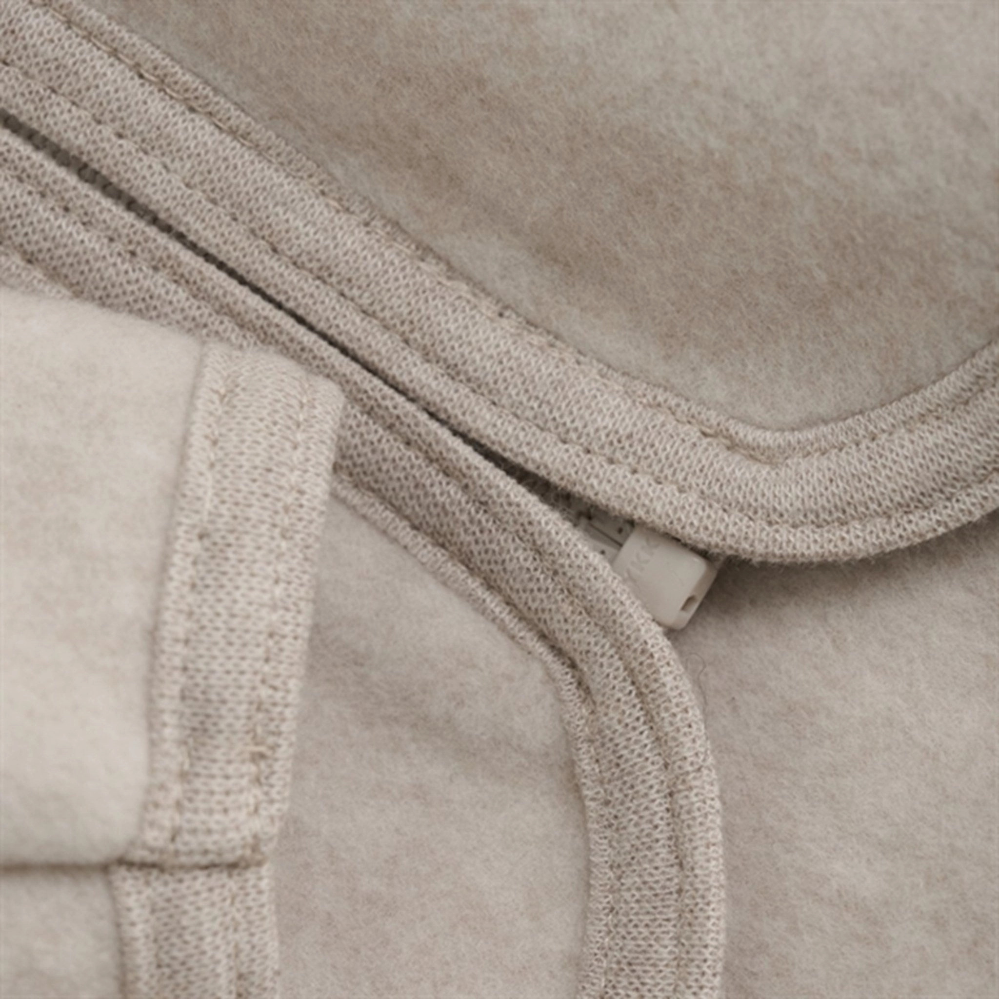 Stain Resistant Material Huttelihut Jacket Ears Cotton Fleece Camel Melange