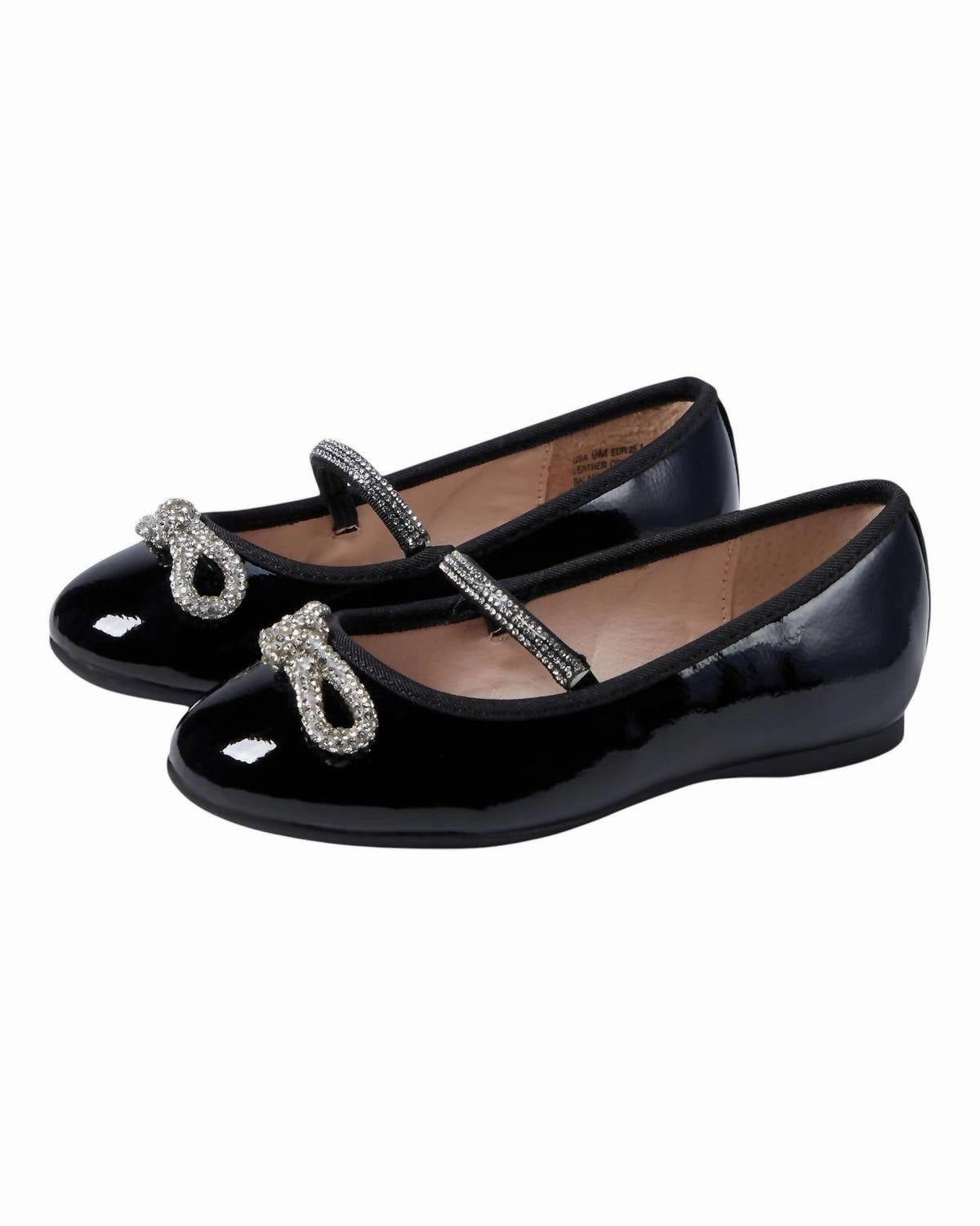 Casual Ease Sophisticated traction Girl's Kendalla Flats In Black Crinkle