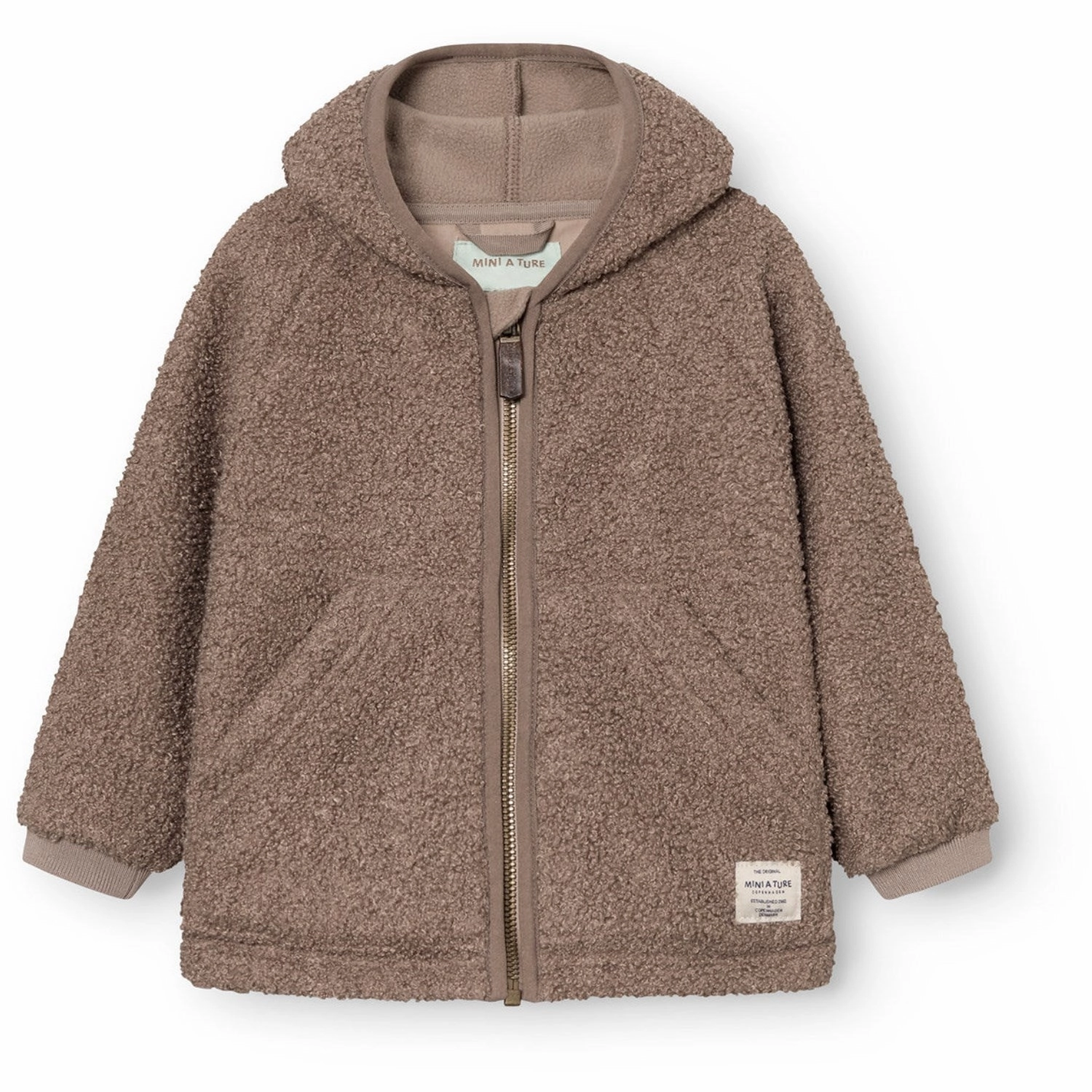 Non Bulky Profile Interchangeable Liners Mini A ture Grey Brown Matliff Teddyfleece Jacket. GRS