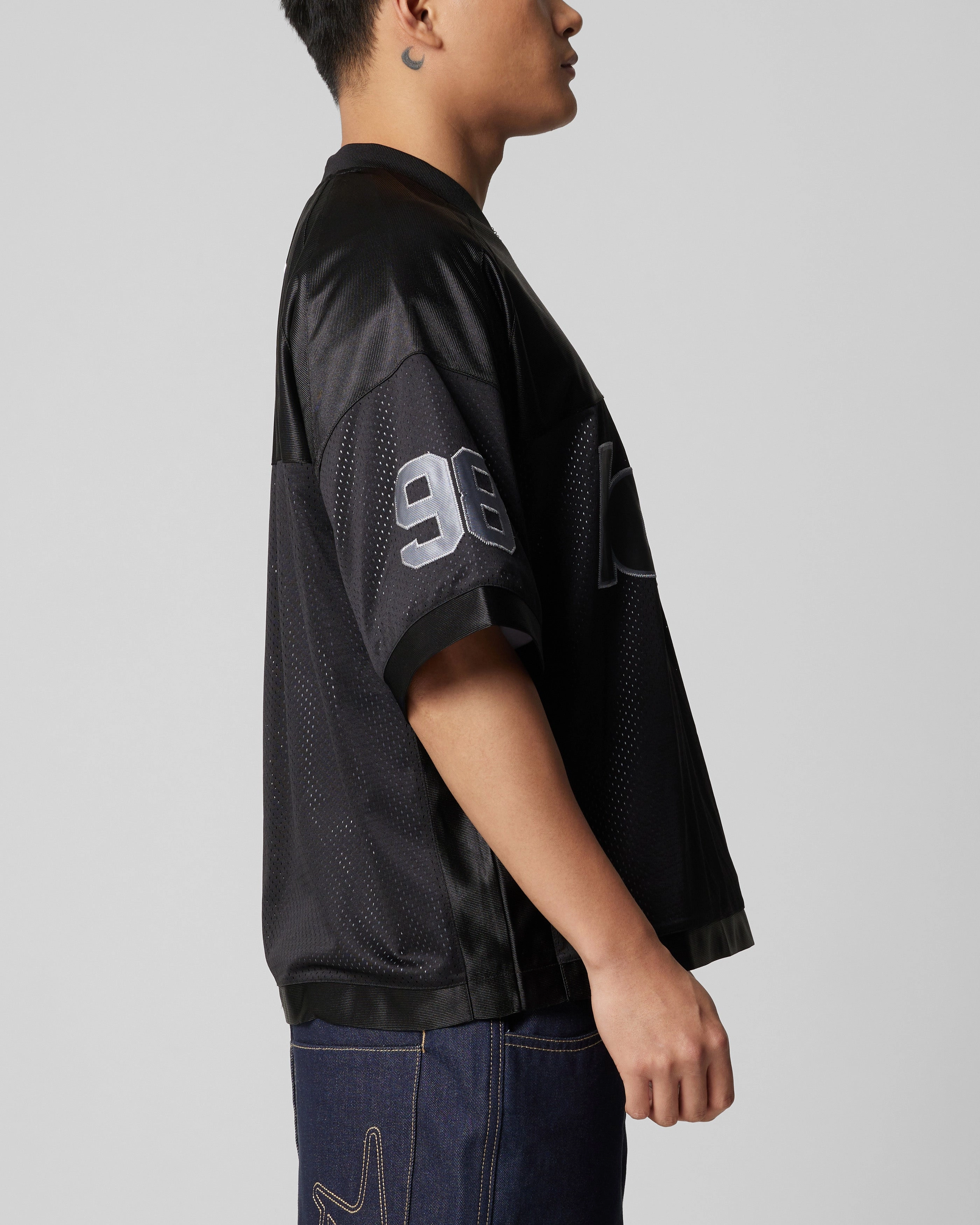 Loiter Training Jersey Black Anti Snag Fabric