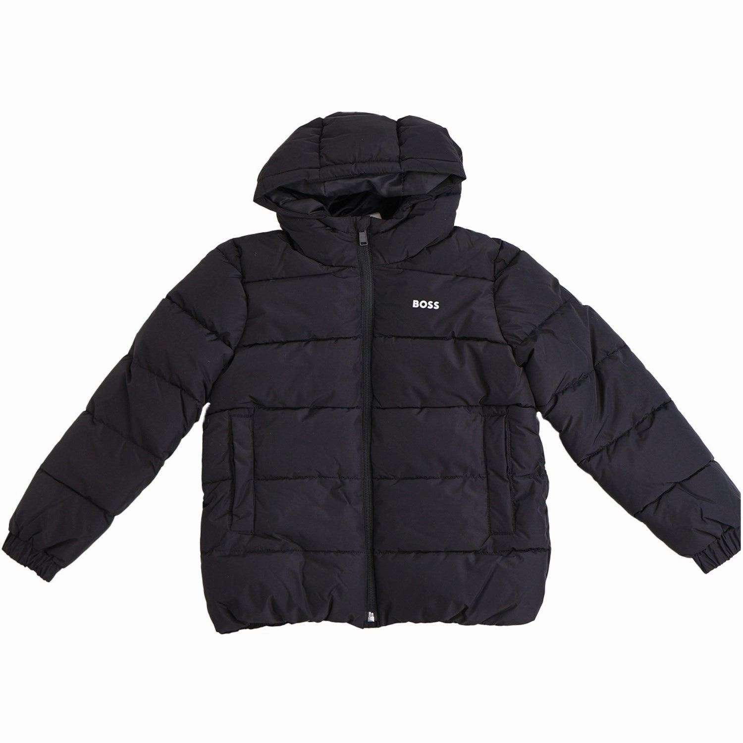 Hugo Boss Black Puffer Jacket Reinforced Elbows FleeceLined