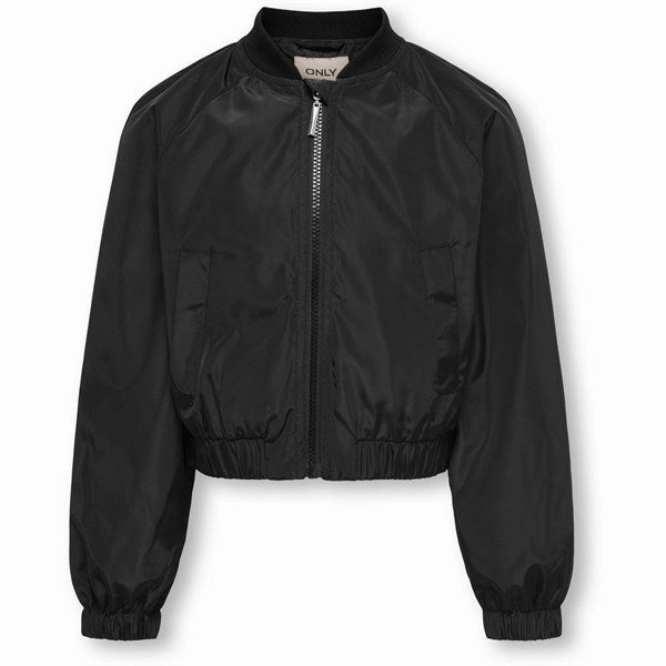 Kids ONLY Black Nora Bomber Jacket Reflective Safety Details