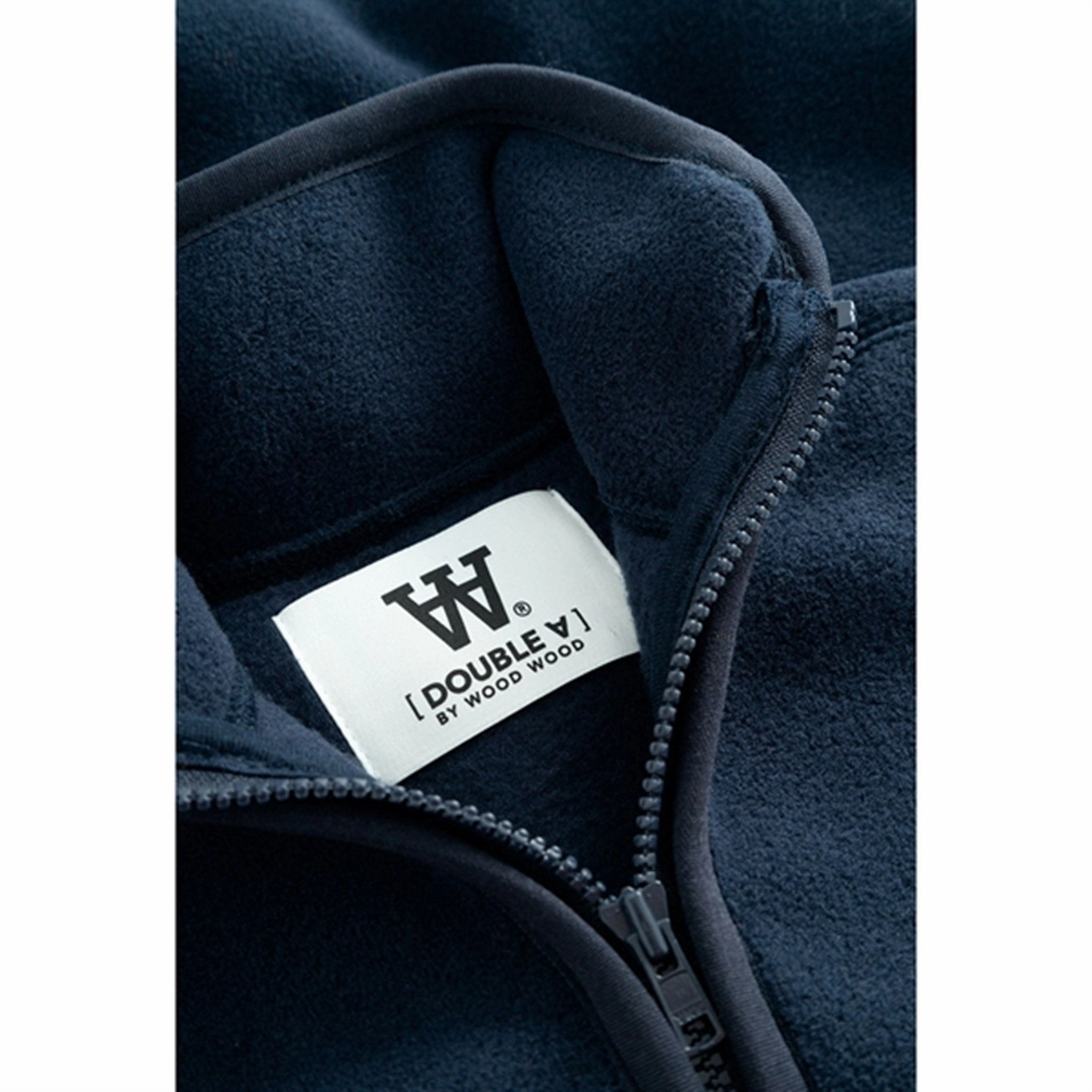 Wood Wood Eternal Blue Don Zip Fleece Non Restrictive Movement