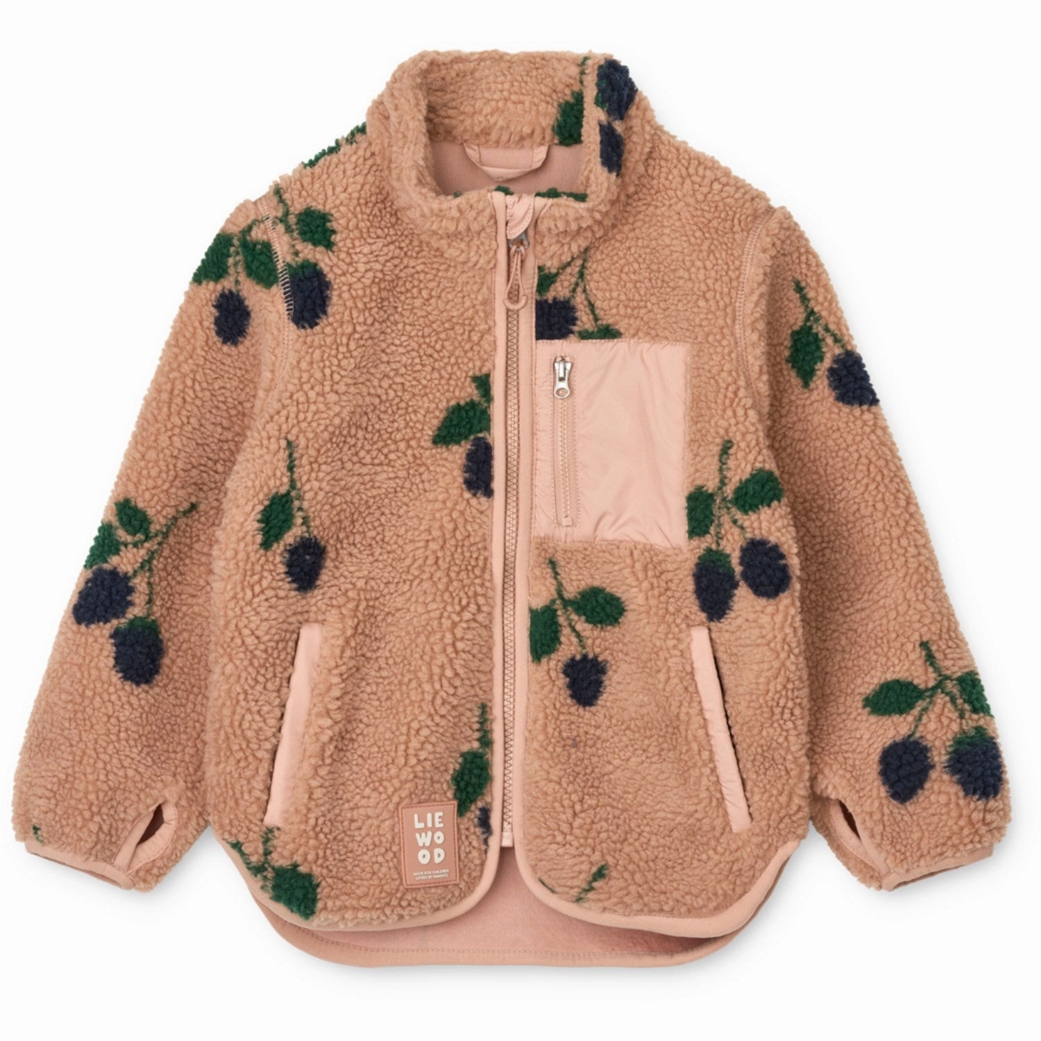 LIEWOOD Berry / Pale Tuscany Nolan Pile Jacket EcoFriendly Water Repellency