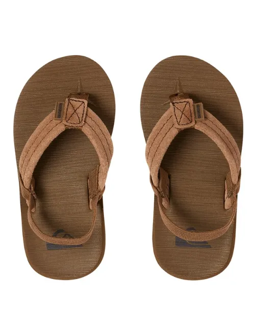Quiksilver Toddler Kids' Boys Carver Suede Leather Sandals Flip Flops
