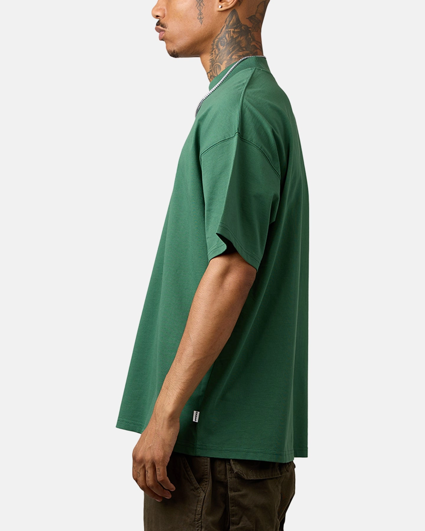 Carre Damask Oversized T-Shirt Forest Green Summer Favorite Street Ready