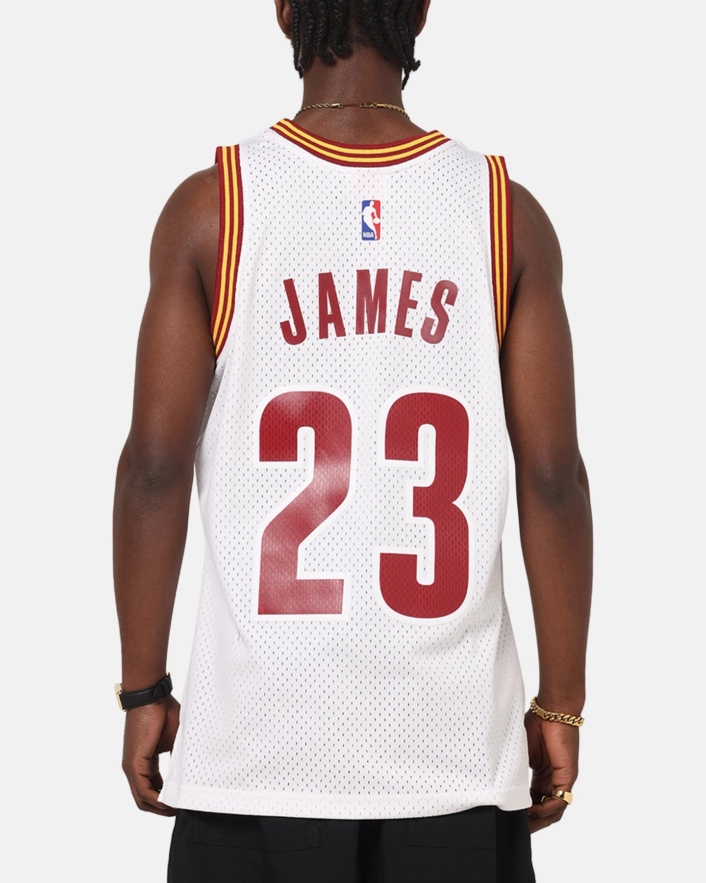 Sport Ready Gear Mitchell & Ness Cleveland Cavaliers Lebron James 2015 Swing Jersey White