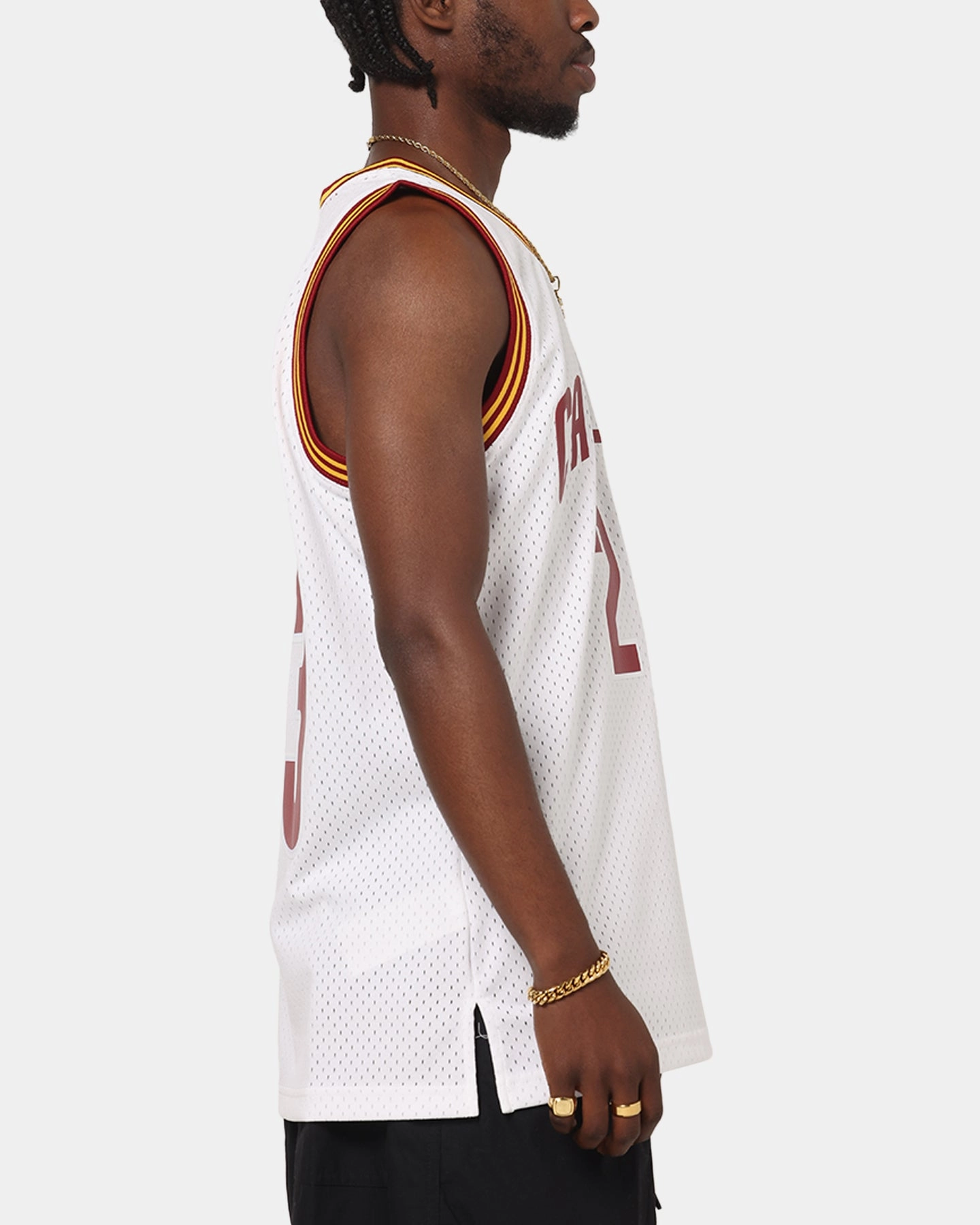 Mitchell & Ness Cleveland Cavaliers Lebron James 2015 Swing Jersey White Soft touch finish