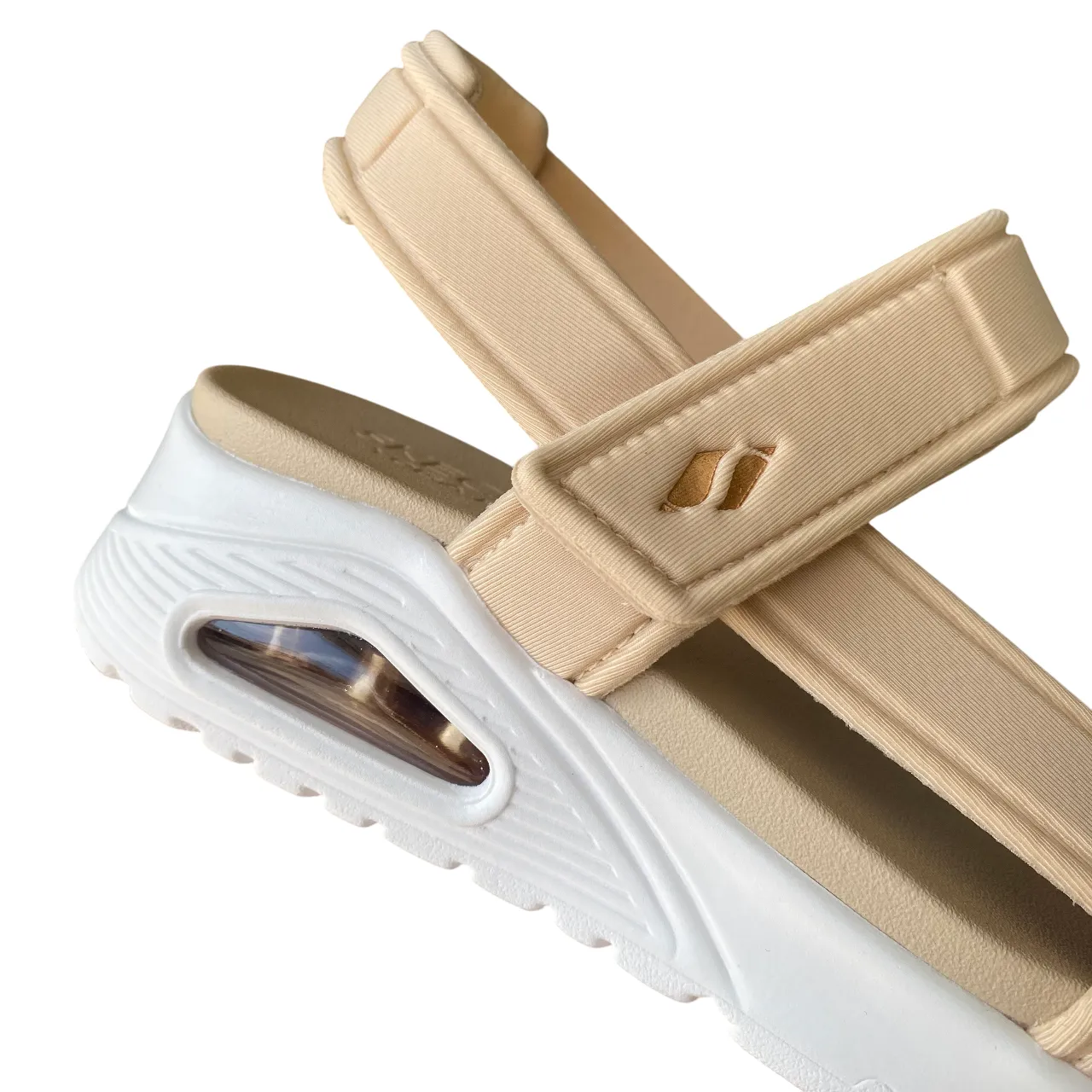 Vegan Leather Option Stylish casual sandals Skechers Sandali Uno Summer Stand2 Naturali Donna 119813 - Vegan