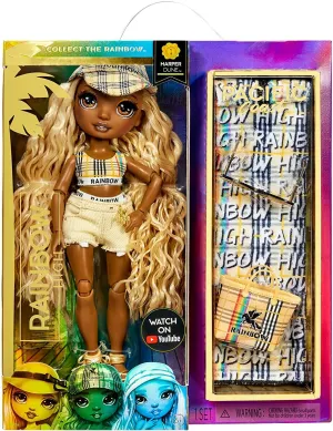 Rainbow High 578376EUC Pacific Coast-Harper Dune-Sand Fashion Doll with Outfit,