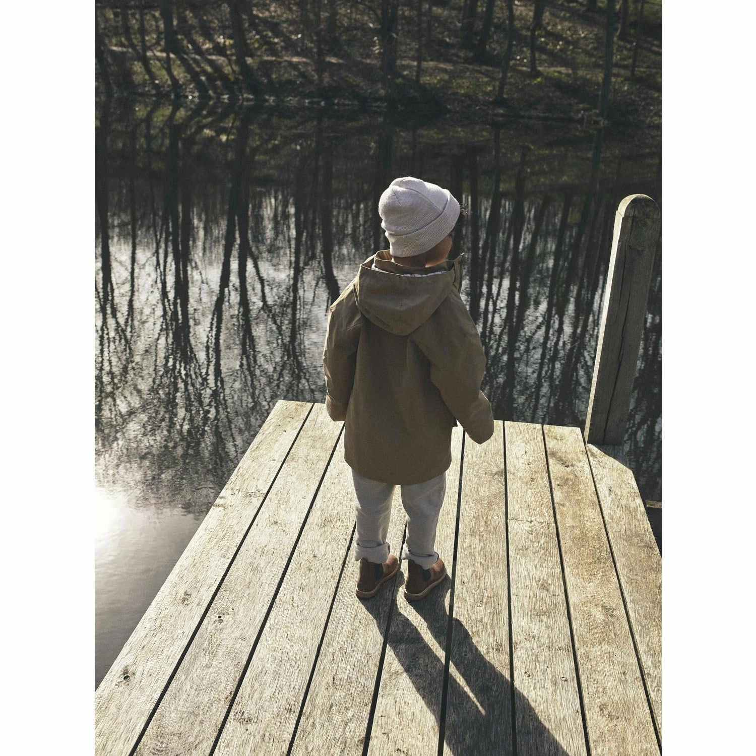 Lil'Atelier Petrified Oak Godo Long Loose Jacket Fo Clean Minimal Look