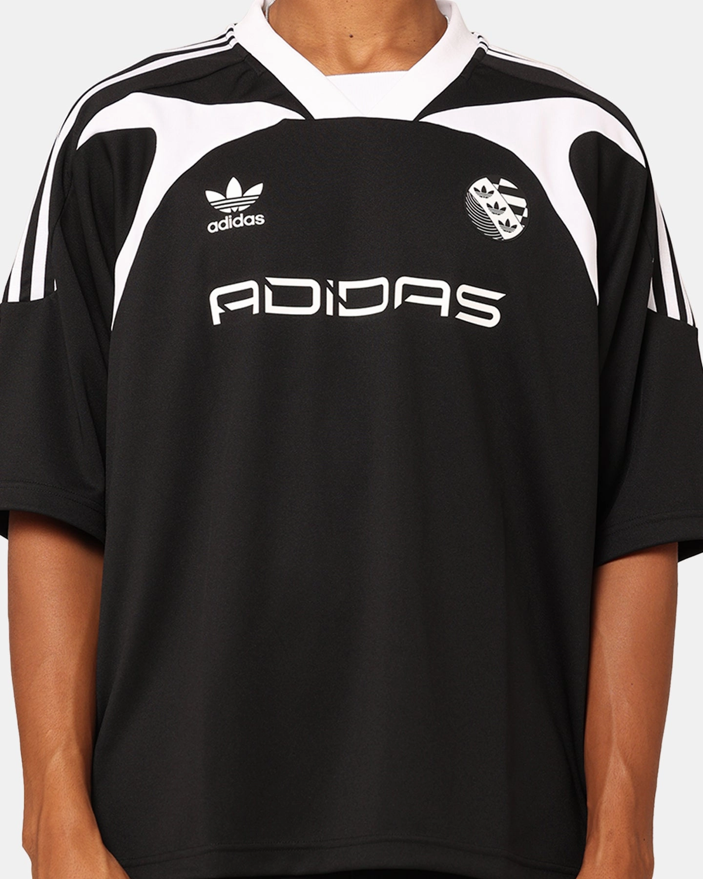 Adidas Oversized Short Sleeve Jersey Black Outdoor Leisure Relaxed Smart