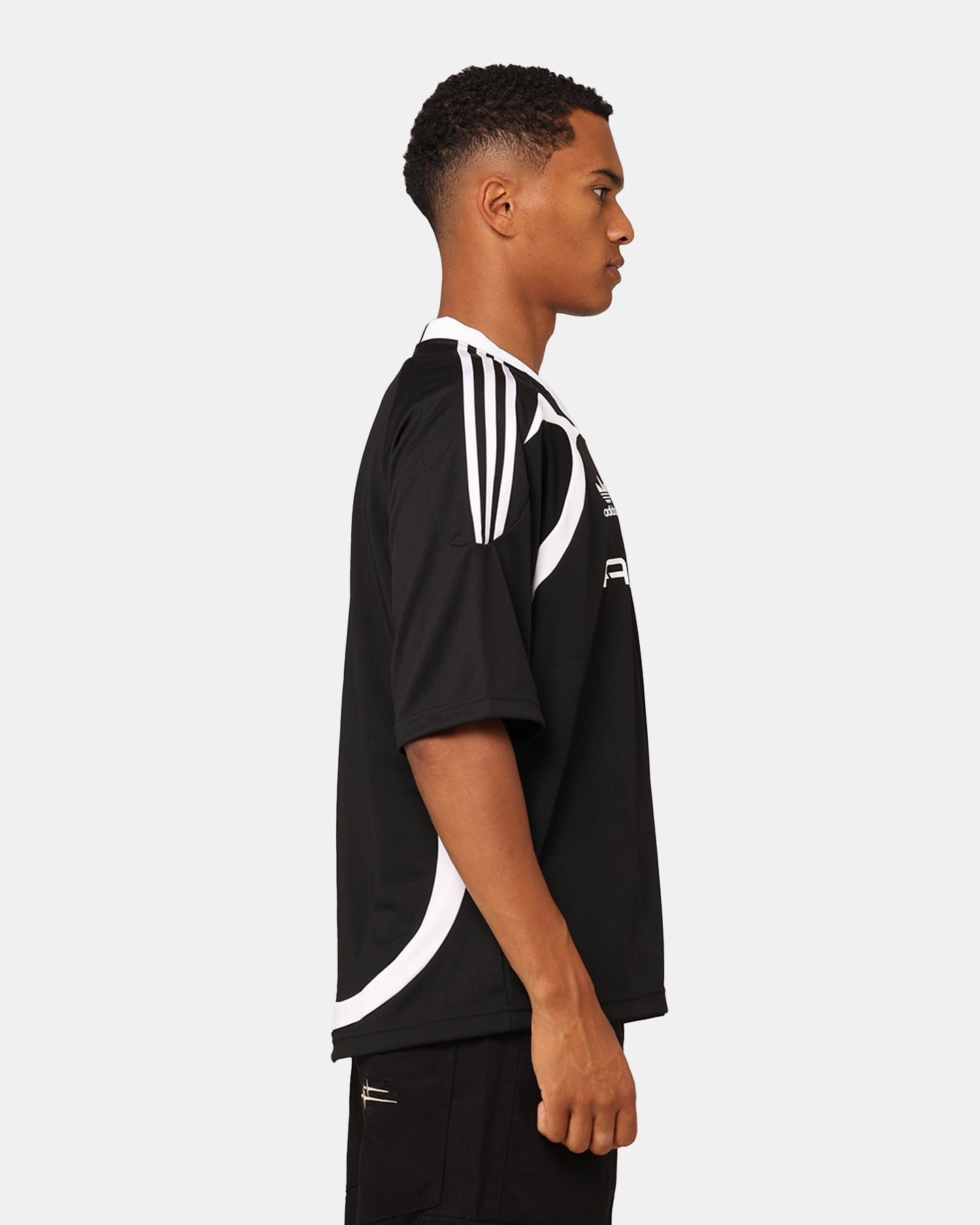 Modern Style Trend Adidas Oversized Short Sleeve Jersey Black