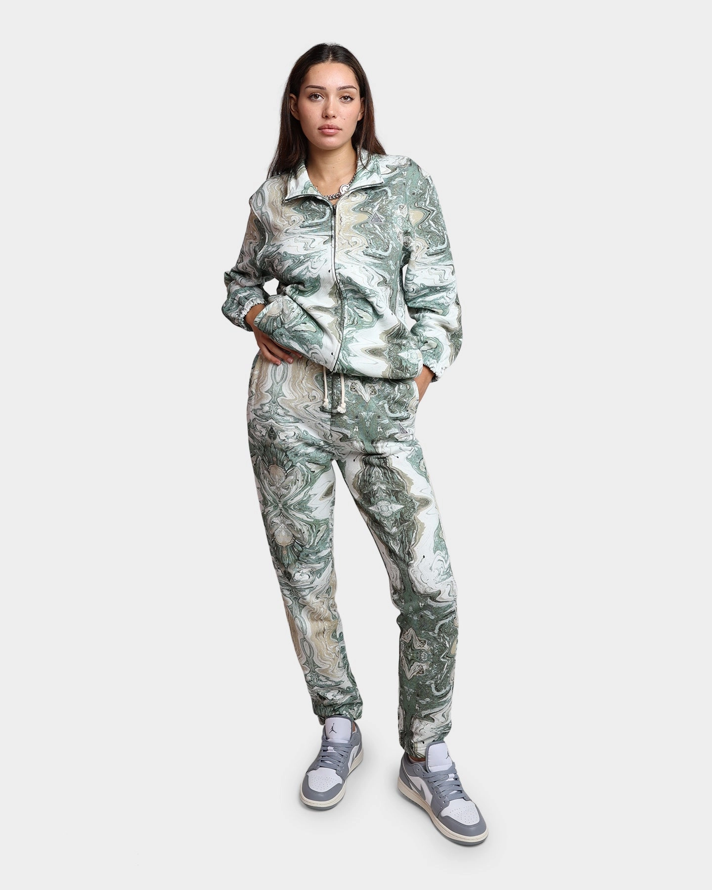 Quick Layering HUF Women's Swirl Fleece Pants Olive