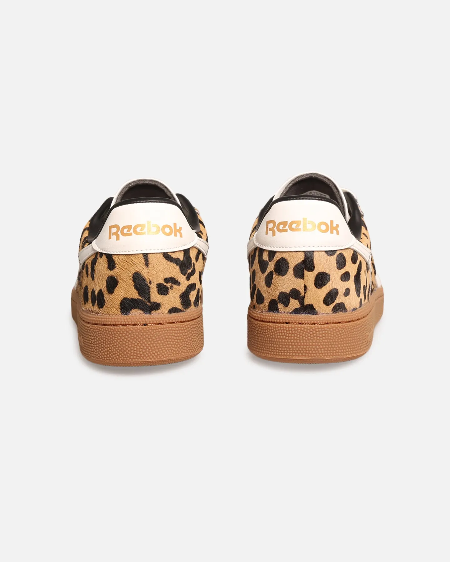 Reebok Women's Club C Grounds UK Cheetah running in dry conditions