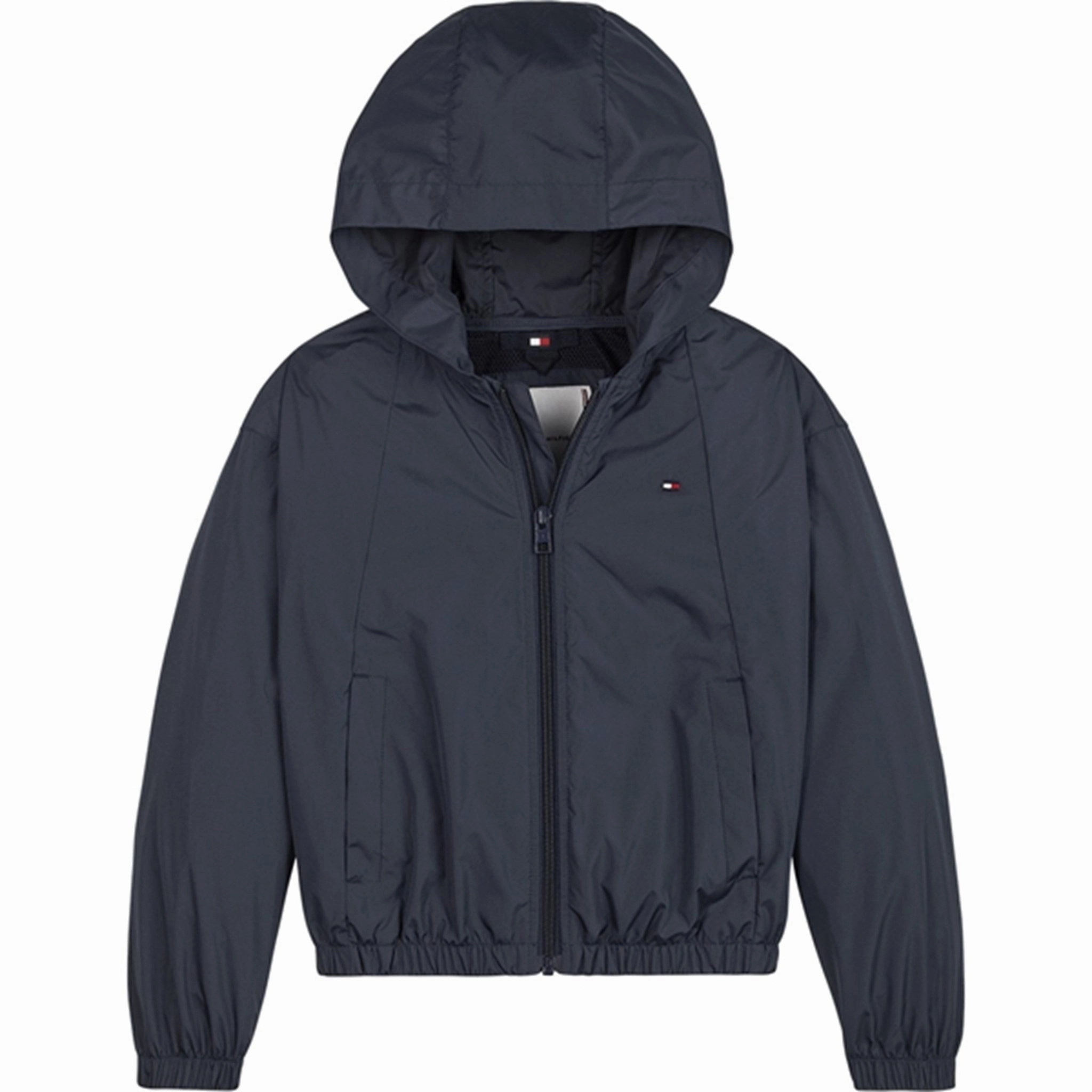 Tommy Hilfiger Hero Taping Windbreaker Girls Jacket Twilight Navy Quick Access Hidden Pockets CompactPacking