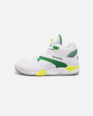 Reebok Court Victory Pump White/Green Long Hours Breathable Form