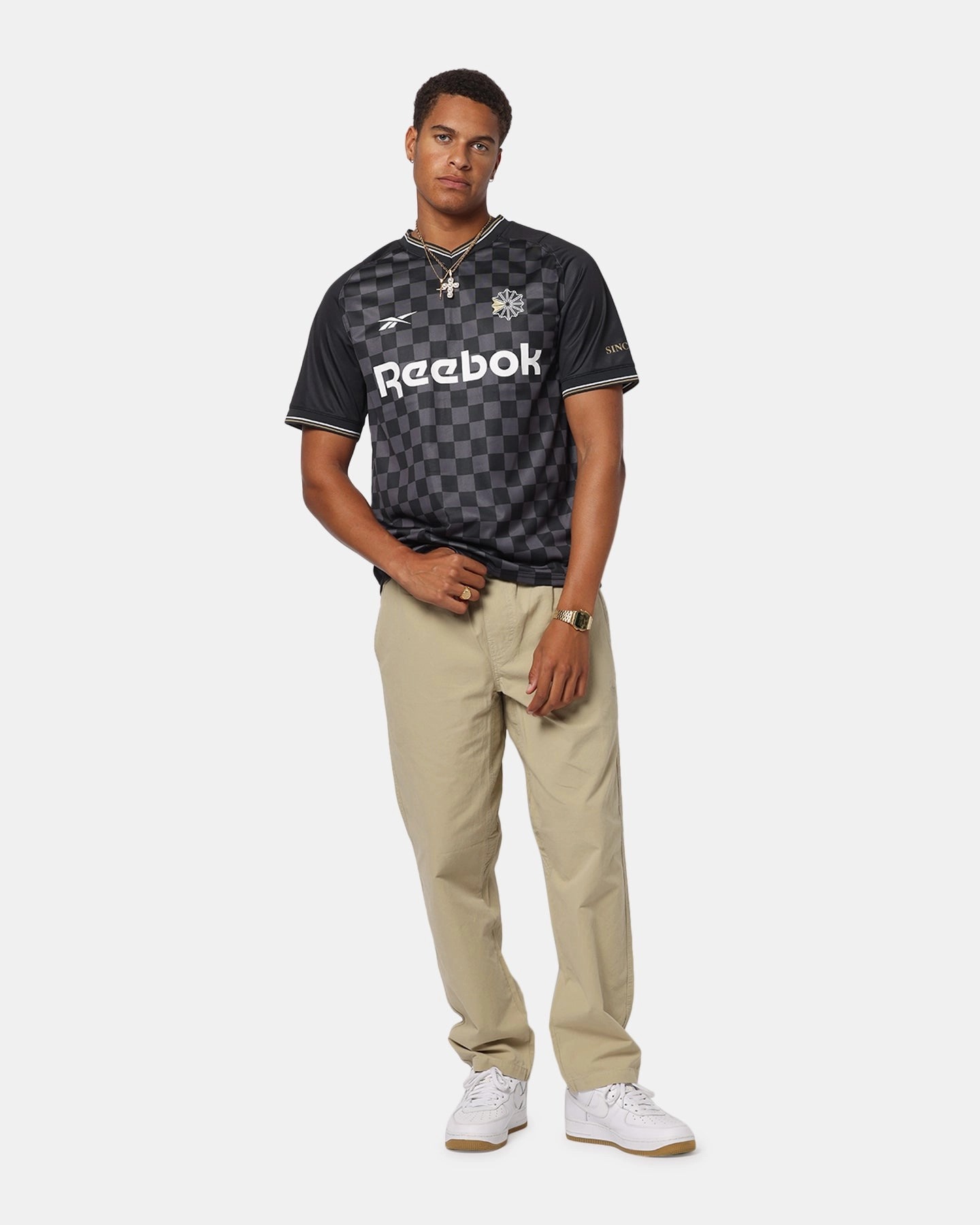 Reebok Heritage Jersey Black Athletic Cut Comfort-Based Gear
