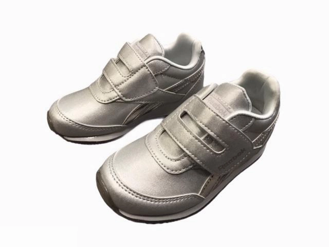 Reebok scarpa sneakers con strappo da bambina Royal CL Jogging 2.0 2V Kid FW8440 argento second - hand
