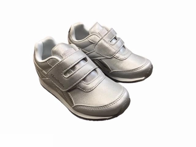 Reebok scarpa sneakers con strappo da bambina Royal CL Jogging 2.0 2V Kid FW8440 argento Track hook - and - loop closure shoes
