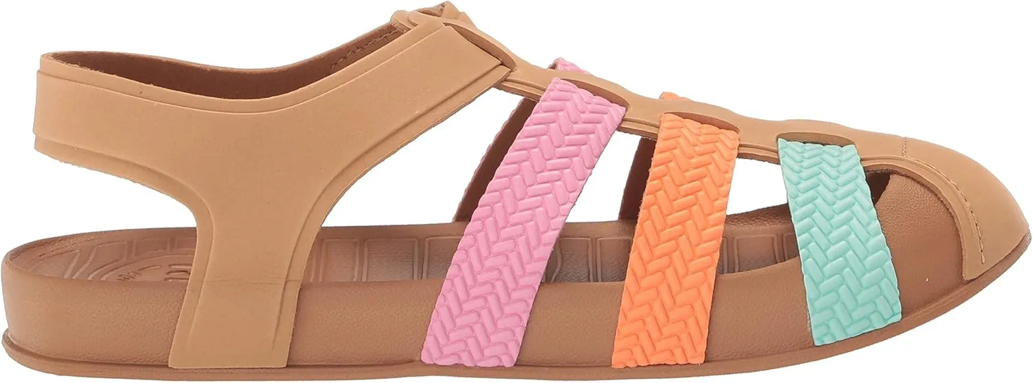 REEF Kids' Water Beachy Fisherman Sandal, Water Friendly, Adjustable Velcro Strap, Closed Toe